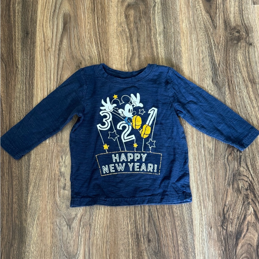 Jumping Beans Blue Long Sleeve Tee with Playful Graphic